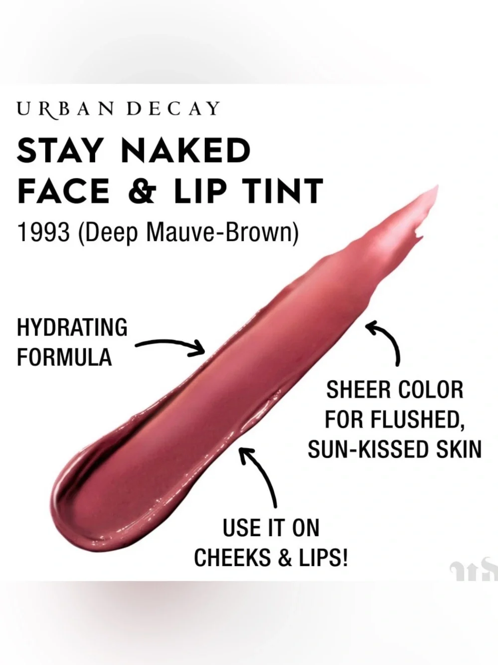 🍒BOGO50%🍒 🆕🤎URBAN DECAY: “1993” Multitasking Face + Lip Tint